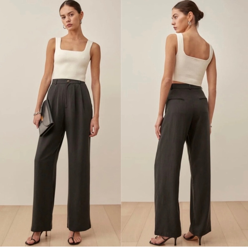 Reformation black mason pant 6P slightly shrunk